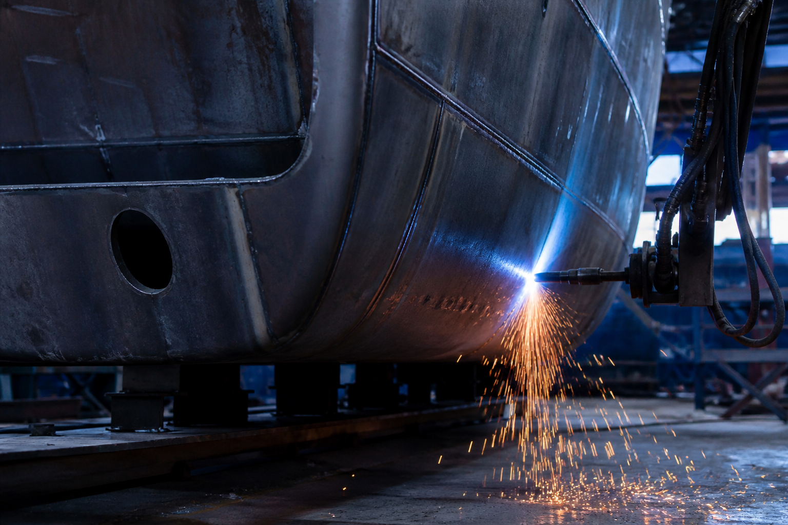Steel fabrication for marine structures